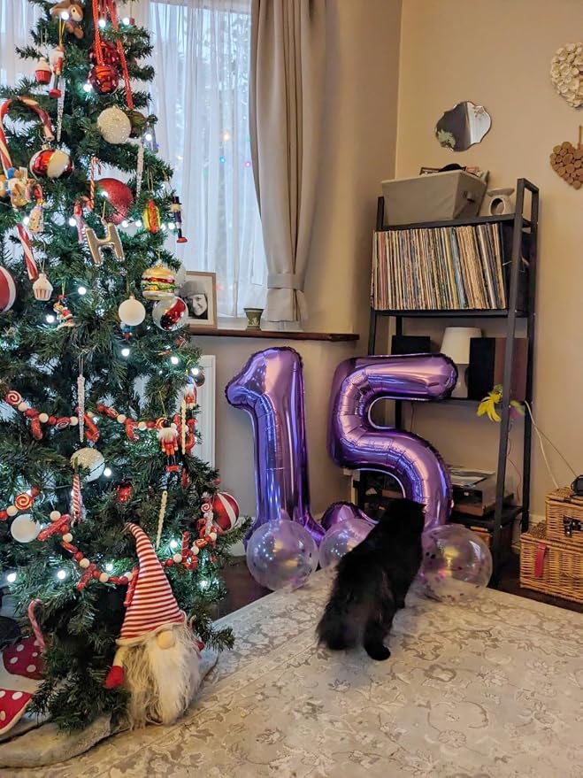 26 Balloon Number 40 Inch Purple Balloons - Image 3