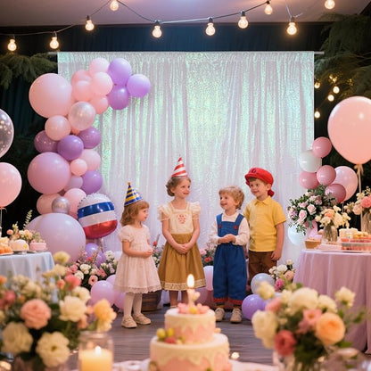 SquarePie 6x6ft Iridescent Sequin Backdrop, High Density Non-Transparent - Image 2