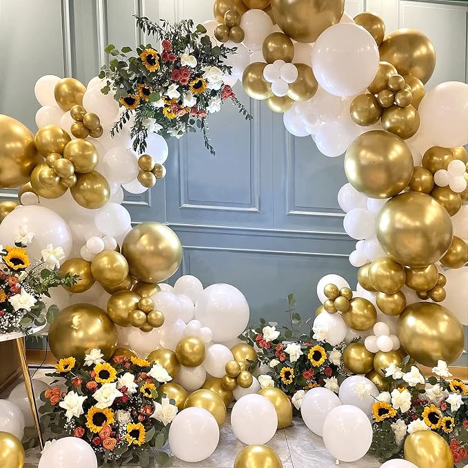 50 Pack Metallic Gold Balloons 12 Inch - Image 8