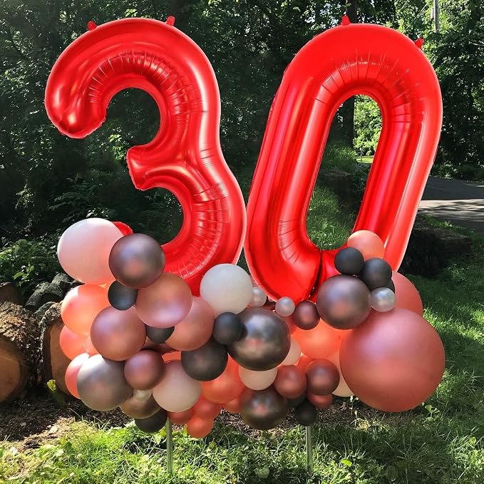 30 Number Balloons Large Foil Number Balloon Big 40 Inch - Image 4