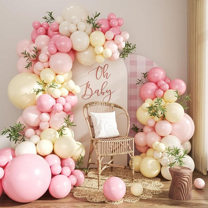 Pink and Yellow Balloon Arch Kit by CROSSFINGERS