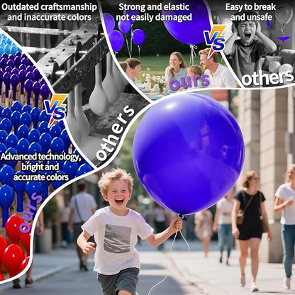 Purple Big Balloons 32pcs, 18 Inch Large Latex Giant Heavy Duty Balloons - Image 4