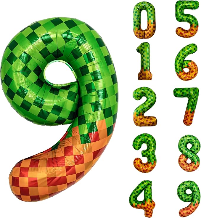 Pixel & TNT Theme 40in Giant Number Balloons by Unknown