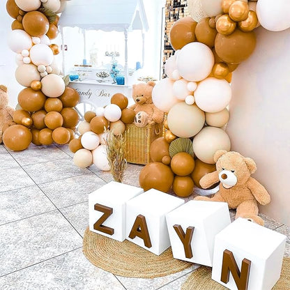 PartyWoo Boho Neutral Light Brown Balloons 50pcs Coffee Fall Color | Balloons - Image 5