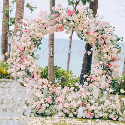 Round Backdrop Stand 6.6FT Gold Metal Circle Balloon Arch Frame | Metal Circle - Image 8
