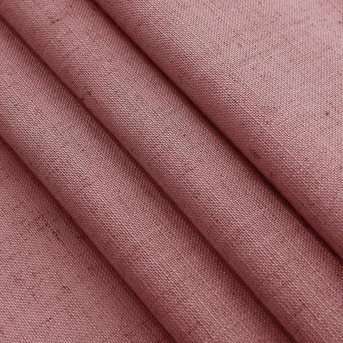Canyon Rose Linen Curtains for Living Room 100 Inches Long Light Filtering Semi - Image 8