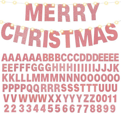 TaoBary 112 Pcs DIY Letter Kit Glitter Customizable Banner Letters Include 107 - Image 9