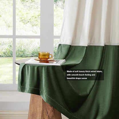 BULBUL Luxury Ivory Green Curtains 102 inches - Image 5