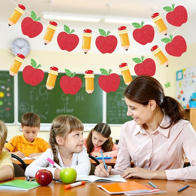 2 Pcs Pencil Apple Banner Garland - Image 7