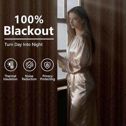 DWCN 100% Blackout Curtains for Bedroom - Image 4