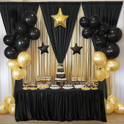 20ftx12ft Wrinkle Free Black Backdrop Curtain - Image 9