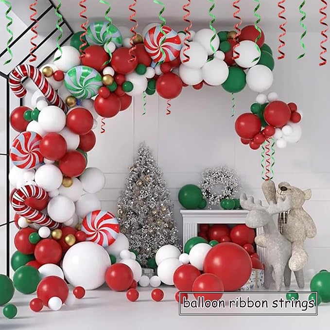 BEISHIDA 2 Pack Christmas Curling Ribbons Red and Green Balloon String Ribbons - Image 5