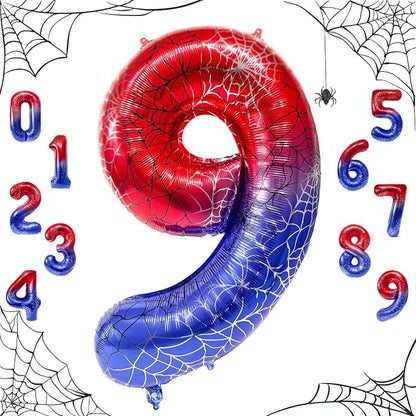 40 Inch Spider Number 9 Foil Balloons by TNCDJKPA