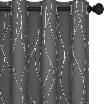 Deconovo Living Room Curtains 95 Inches Long, Thermal Insulated, Room Darkening - Image 2