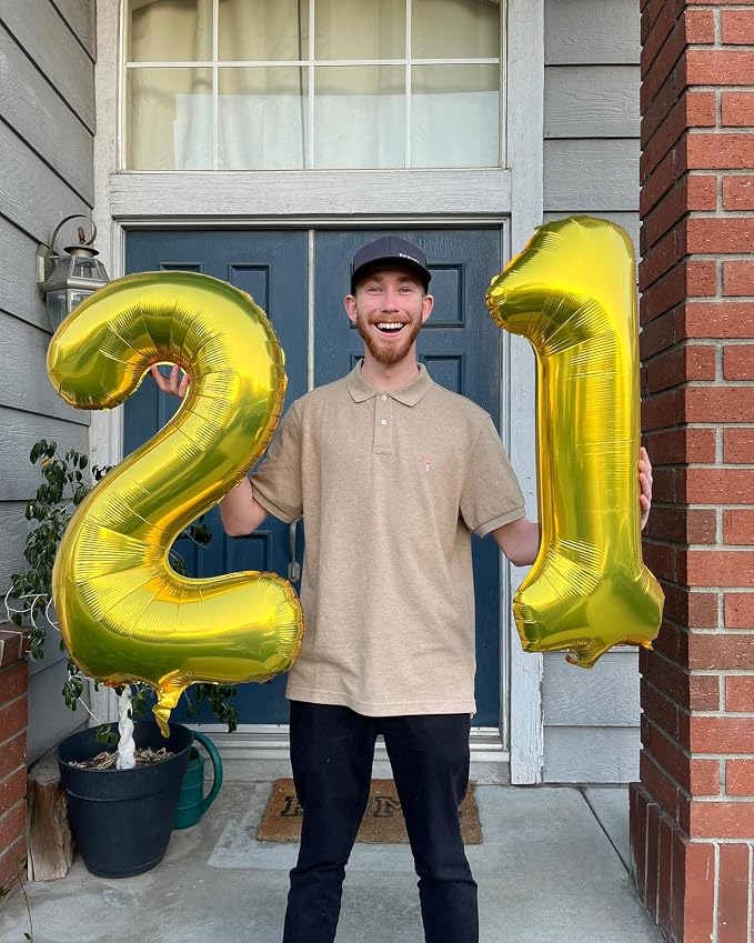 Gold 21 Balloon - Image 3