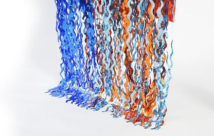 3 Pack Wavy Blue Dog Tinsel Backdrop Party Decorations - Image 5