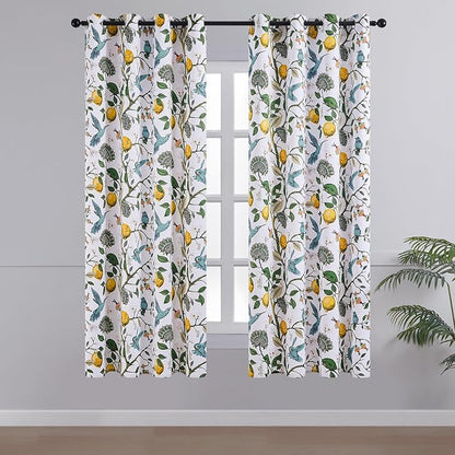 Topfinel White Pretty Pioneer Woman Blackout Curtains 63 Inches Length 2 Panels - Image 2
