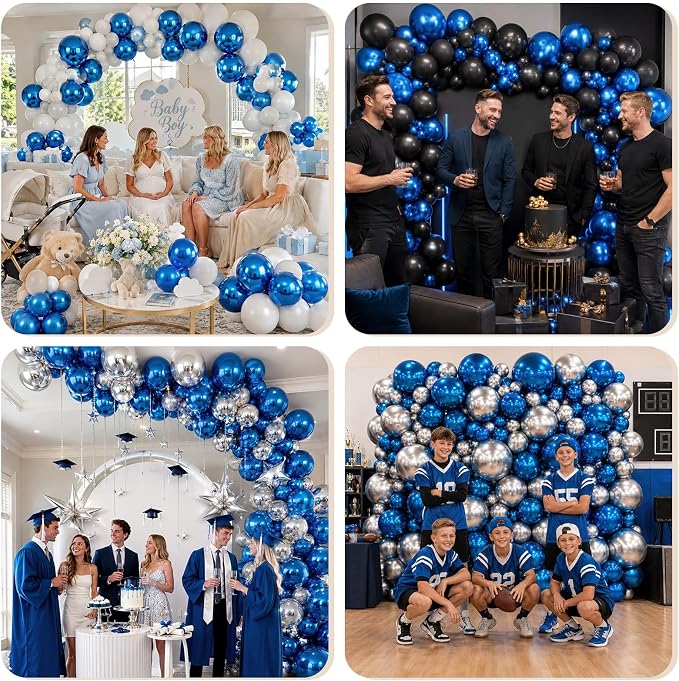 Metallic Blue Balloons - Image 9