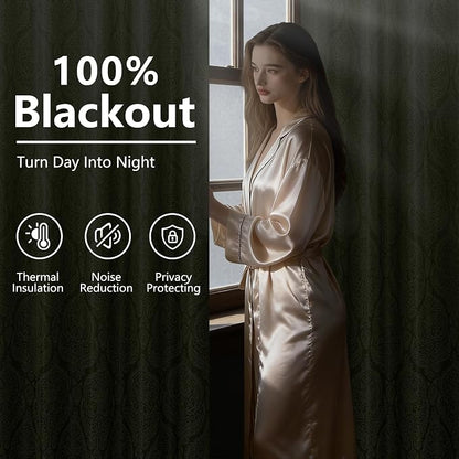 DWCN 100% Blackout Curtains for Bedroom - Image 4