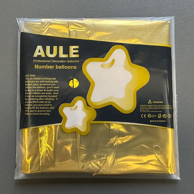 AULE 40 Inch Gold 17 Balloon Number Foil 0-9 Birthday Big Numbers | Birthday - Image 7