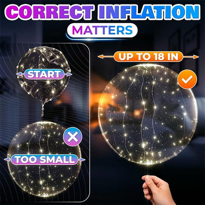 LED Light Up Balloons 10 Pcs, 20 Inch Clear Balloons - Image 4