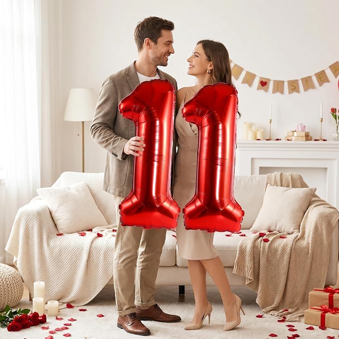 Number 11 Balloon Foil Mylar Balloons - Image 3