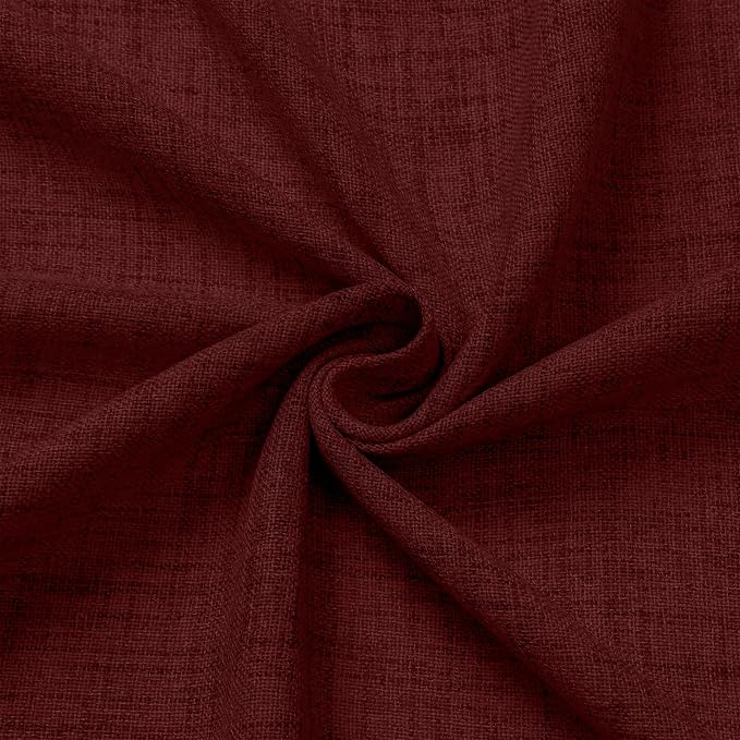 Tollpiz Linen Curtain Living Room Rod Pocket Semi Sheer Curtains Burlap Light - Image 9
