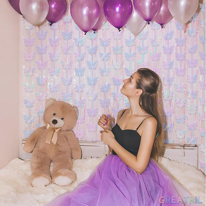 Iridescent Butterfly Fringe Party Backdrop - Image 2