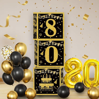 Gold 80th birthday decorations for men - Image 3
