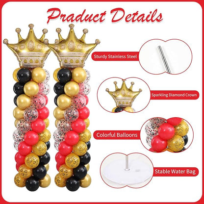 Red Black Gold Balloon Column Stand Kit Set of 2 - Image 5