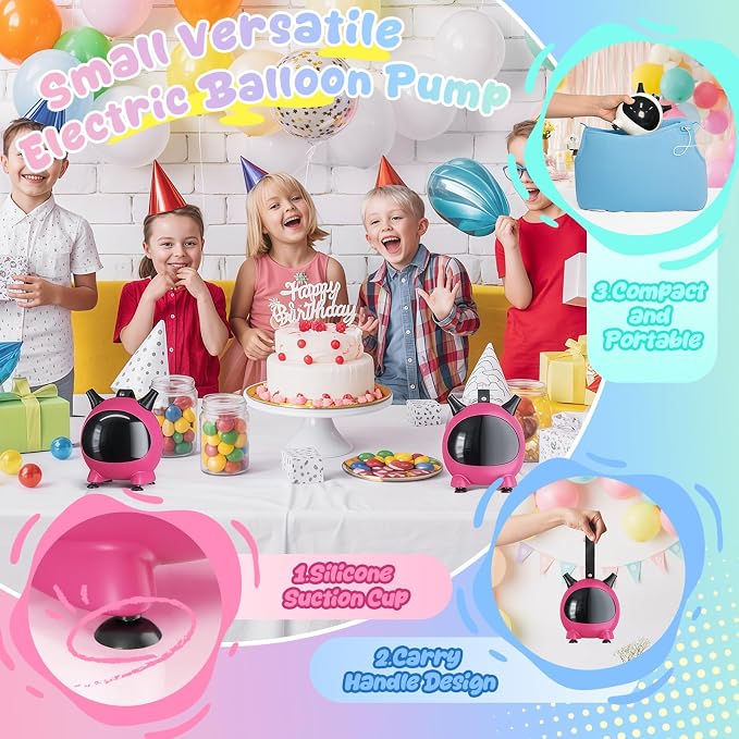 Balloon Pump Electric, Portable Balloons Inflator Air Pump Dual Nozzle - Image 5