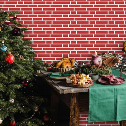 VitalCozy 10 x 30 ft Red Brick Wall Backdrop Fabric Brick Photo Background | - Image 6