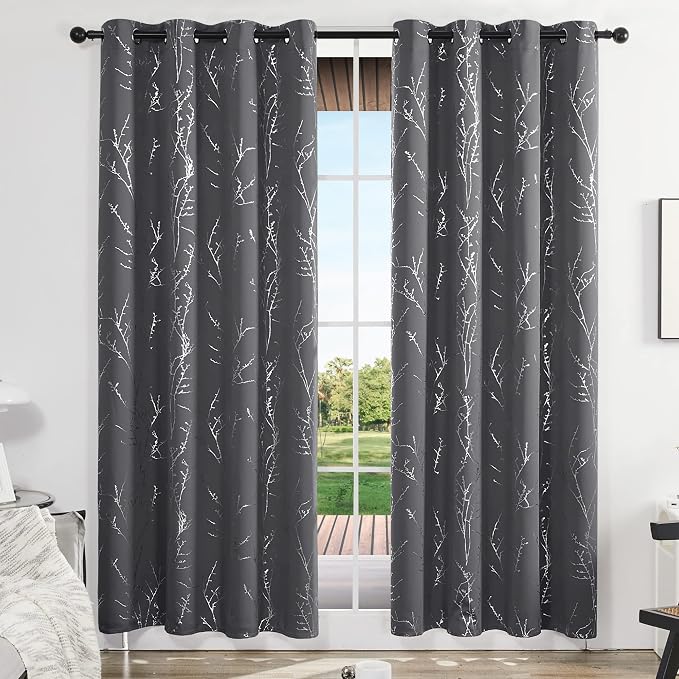 Deconovo Living Room Curtains 108 Inch Long, Thermal Insulated, Room Darkening - Image 2