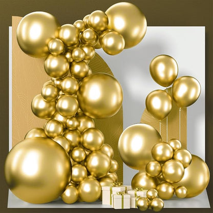 PartyWoo Gold Balloons 127pcs Different Sizes of 36 18 12 10 5 Inch | Balloons by PartyWoo