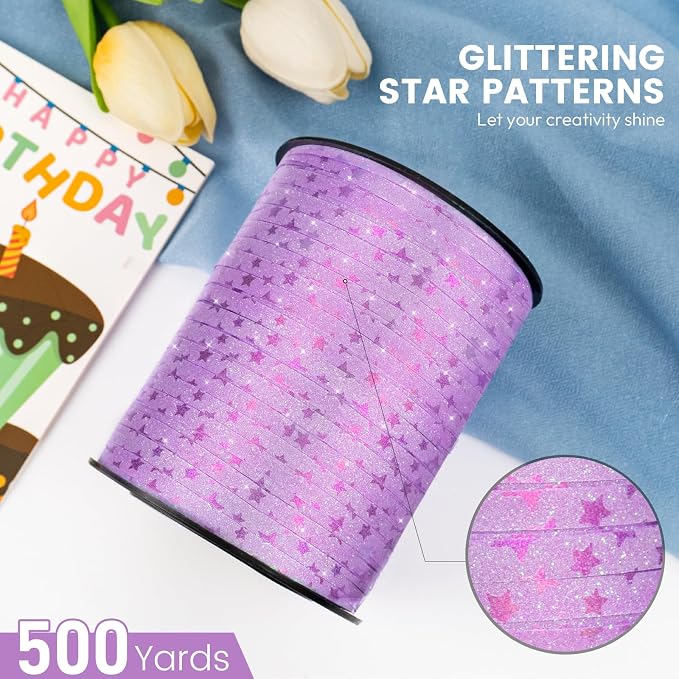 500 Yards Curling Ribbon for Gift Wrapping, 3/16" Balloon String for Christmas - Image 2