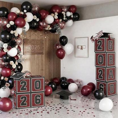 Burgundy Graduation Decorations 2026 - Image 8