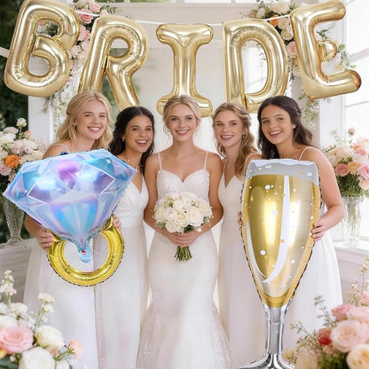 40inch Gold Bride Balloons Bachelorette, Bride To Be Bridal Shower Balloon - Image 2