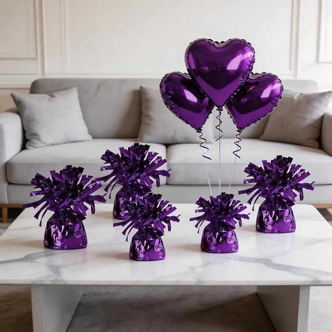 Balloon Weights Dark Purple 6Pcs | Perfect - Image 6
