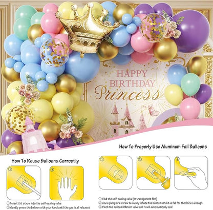 102pcs Princess Balloon Garland Arch Kit - Image 6
