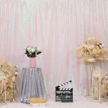 Poise3EHome 8FT x 8FT Iridescent Sequin Photography Backdrop Curtain - Image 9