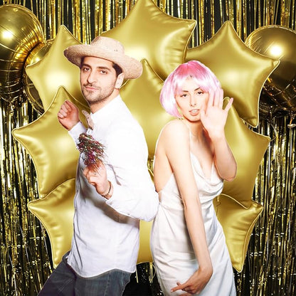 Gold Star Foil Balloons, 18 Inch Metallic Stars Balloon - Image 5