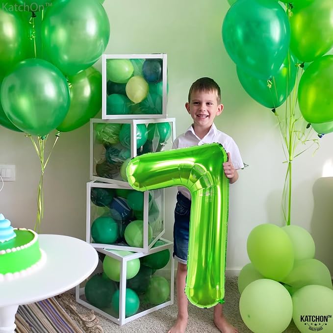 KatchOn Giant Light Green Number 7 Balloon - Image 5