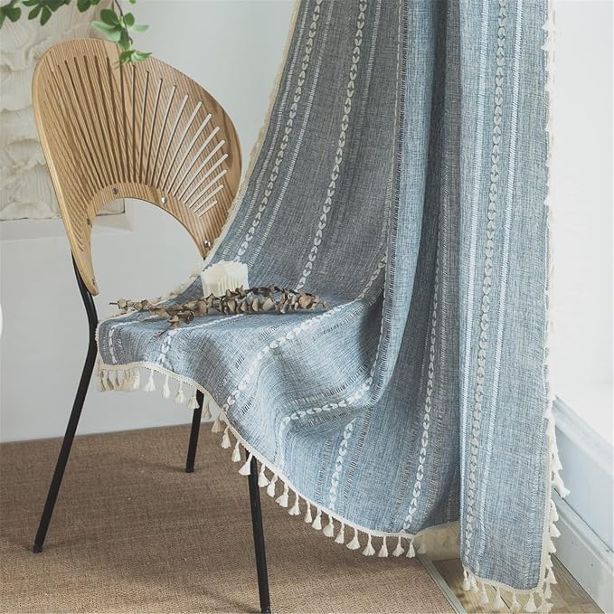 Sutuo Home Boho Curtains for Living Room 90 Inches Long, Semi-Blackout French by SutuoHome