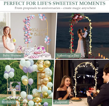 WellSign 6.6FT Metal Wedding Arch Backdrop Stand - Image 4