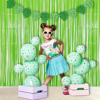 BRAVESHINE Pastel Green Streamers Party Backdrop Decorations 2 Pack | 3.2x8.2ft - Image 4