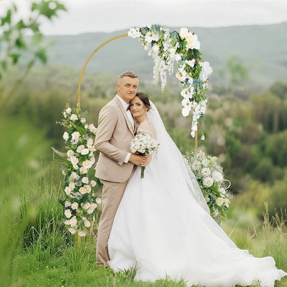 6.6FT Wedding Arch Backdrop Stand and Cover Set, Metal Balloon Arch Stand and - Image 6