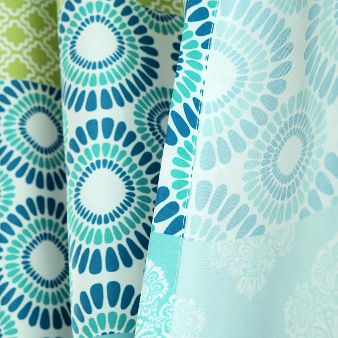 Lush Decor Bohemian Stripe Window Curtain Panels, Pair 52" W x 95" L Blue & - Image 5