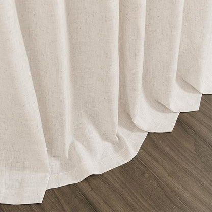 Beige Extra Long Curtain 130 inches Long 2 Panels Set - Image 6