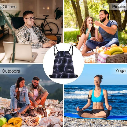 Sports Drawstring Bag Gym Sackpack Waterproof String Backpack - Image 6