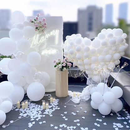200 Pieces White Balloons Different Sizes 5 10 12 18 Inch Latex White Balloon - Image 6